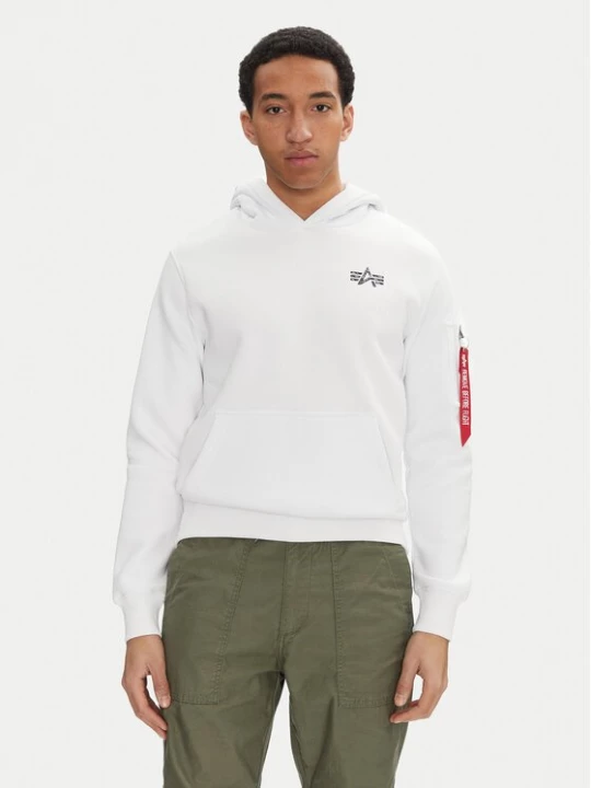 Obrázek produktu Alpha Industries Mikina Signature Back Print 148341 Bílá Regular Fit