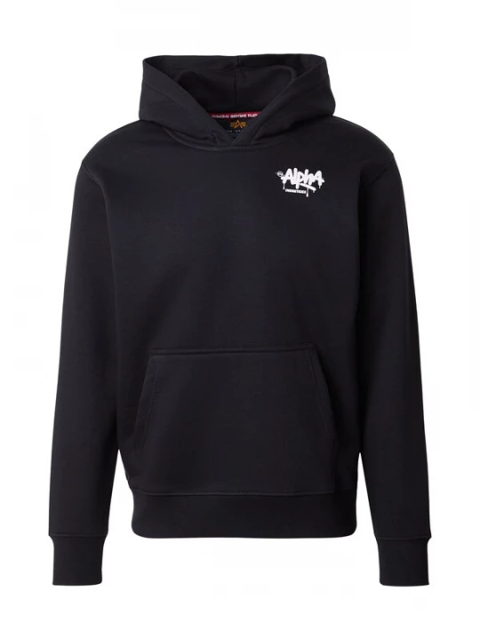 Obrázek produktu ALPHA INDUSTRIES Mikina 'Signature' černá / bílá