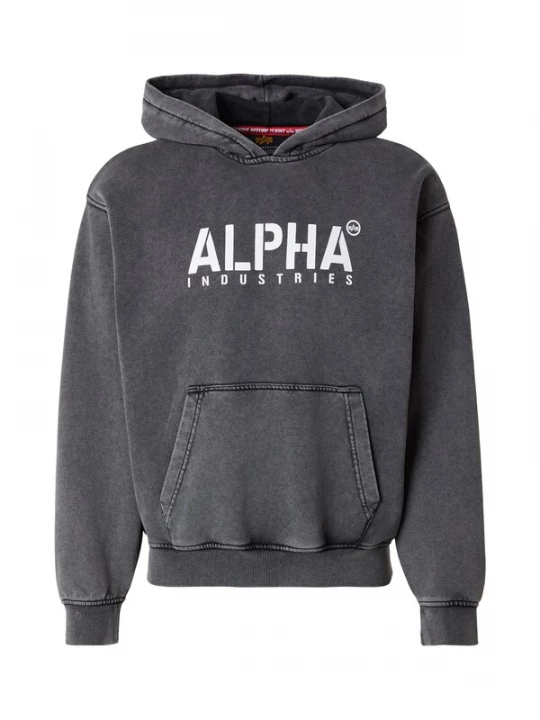 Obrázek produktu ALPHA INDUSTRIES Mikina 'Stencil' černá / bílá
