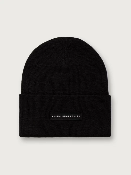 Obrázek produktu Alpha Industries pletená čepice Rubber Logo černá