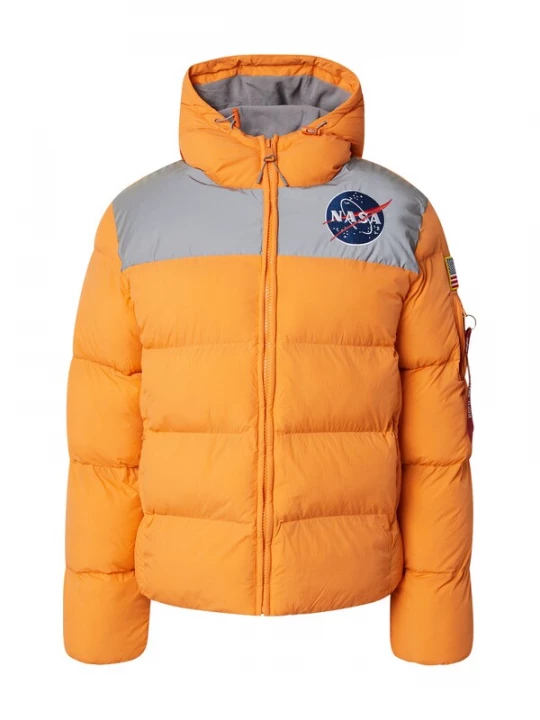 Obrázek produktu ALPHA INDUSTRIES Přechodná bunda 'HP NASA'  šedá / oranžová / červená / bílá