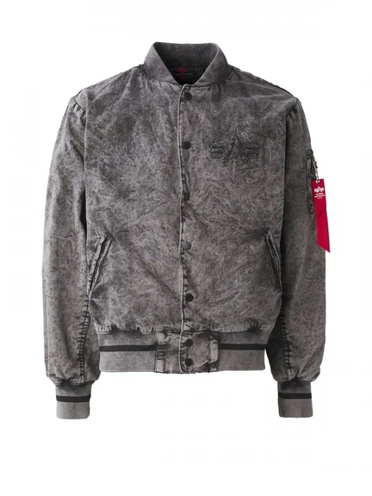 Obrázek produktu ALPHA INDUSTRIES Přechodná bunda šedá džínová / černý melír
