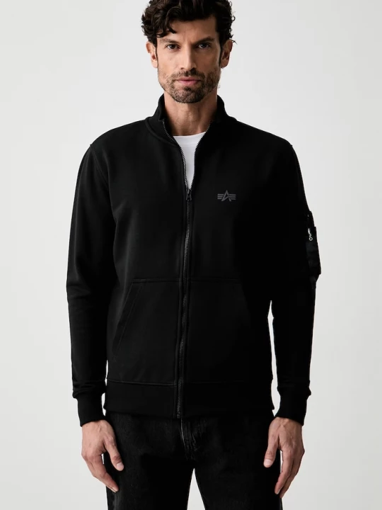 Obrázek produktu Alpha Industries rozepínací mikina pánská bavlnou DTM Mid černá