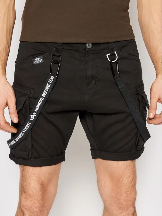 Obrázek produktu Alpha Industries Šortky z materiálu Utility 116213 Černá Regular Fit
