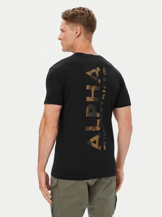 Obrázek produktu Alpha Industries T-Shirt Backprint 128507CP Černá Regular Fit