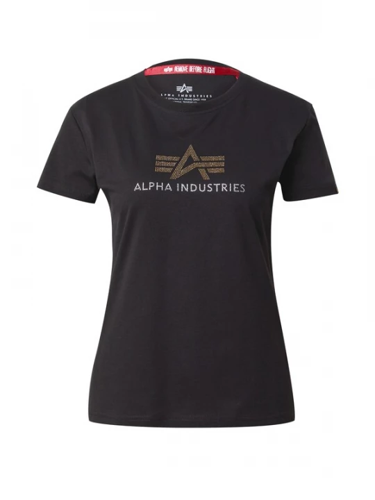 Obrázek produktu ALPHA INDUSTRIES Tričko 'Crystal'  zlatá / černá / stříbrná