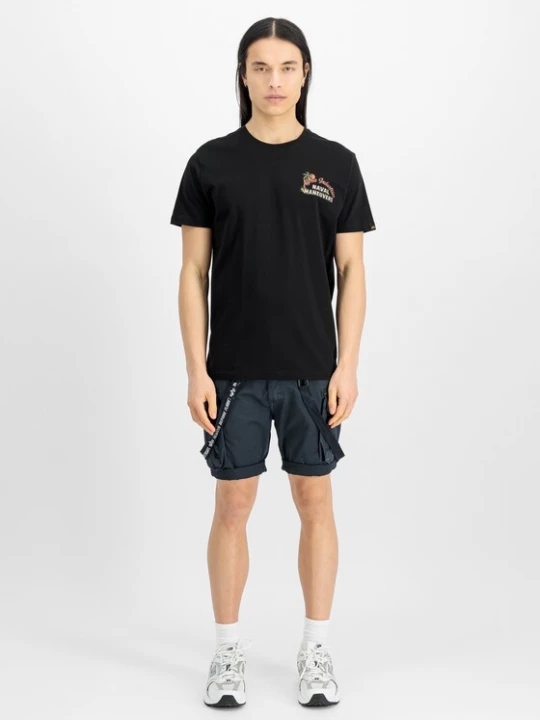 Obrázek produktu ALPHA INDUSTRIES Tričko 'Naval' tělová / pastelově žlutá / bledě fialová / černá