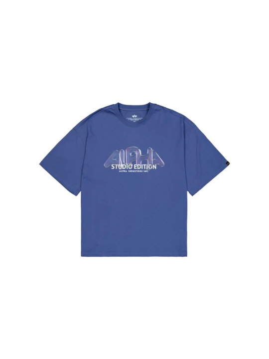 Obrázek produktu ALPHA INDUSTRIES Tričko 'Studio Edition Vibe' tmavě fialová / bílá