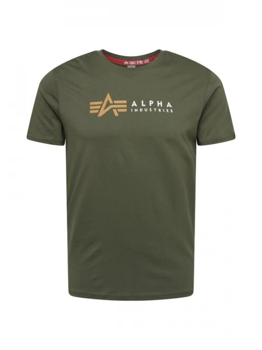 Obrázek produktu ALPHA INDUSTRIES Tričko  zlatě žlutá / olivová / bílá