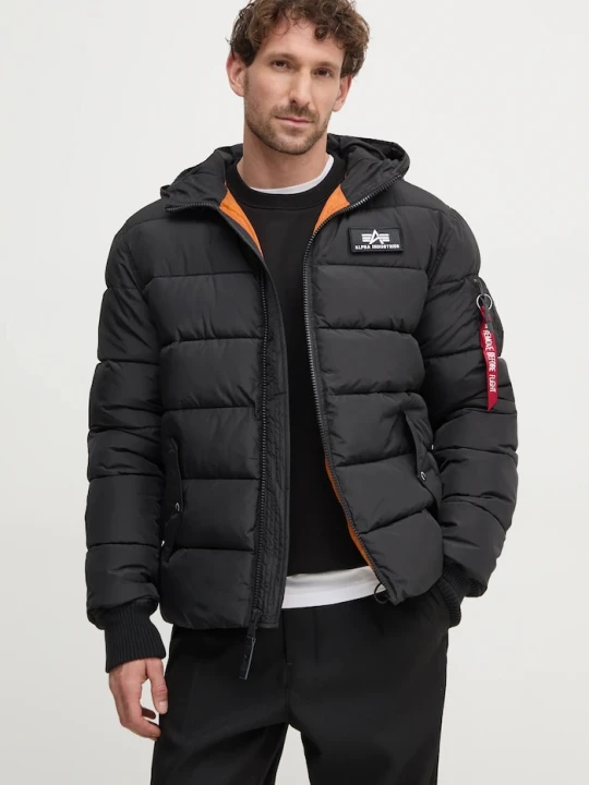 Obrázek produktu Alpha Industries zimní bunda pánská Hooded Puffer Alpha Faux Down černá