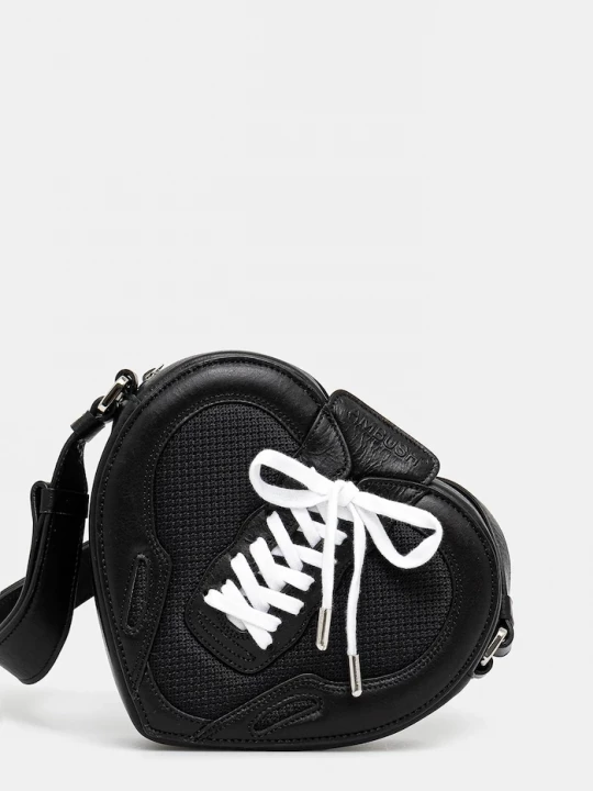 Obrázek produktu Ambush Kožená kabelka AMBUSH Strapped Heart Shoulder Bag černá