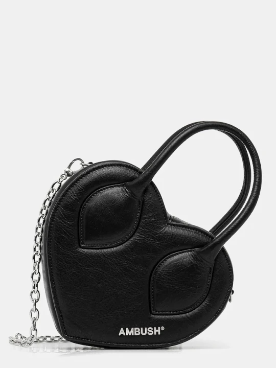 Obrázek produktu Ambush Kožená kabelka Heart Top Handle Bag černá