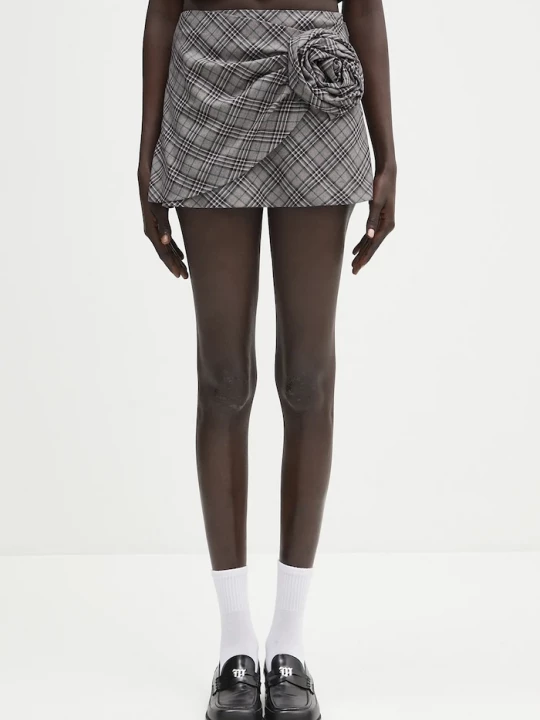 Obrázek produktu Ambush Vlněná sukně AMBUSH Check Rose Skirt šedá