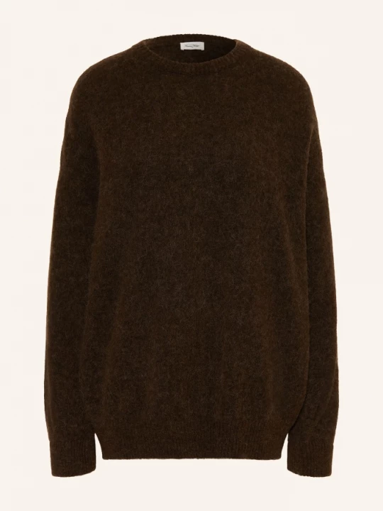Obrázek produktu American Vintage Oversized Svetry Vitow S Alpakou tmavě hnědá