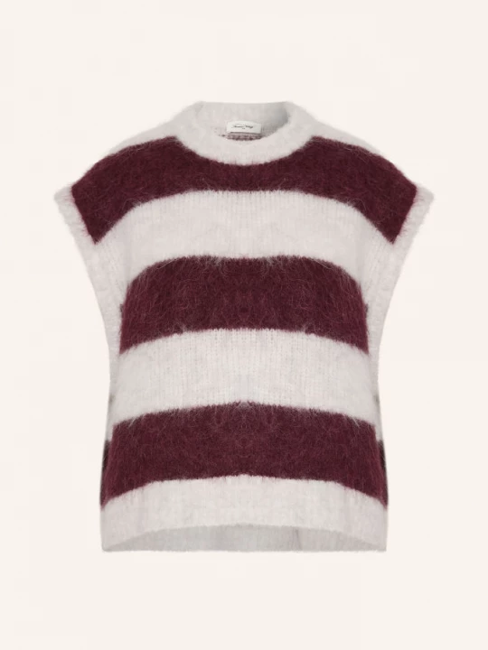 Obrázek produktu American Vintage Pullunder S Rukávy Z Alpaky tmavě červená / režná