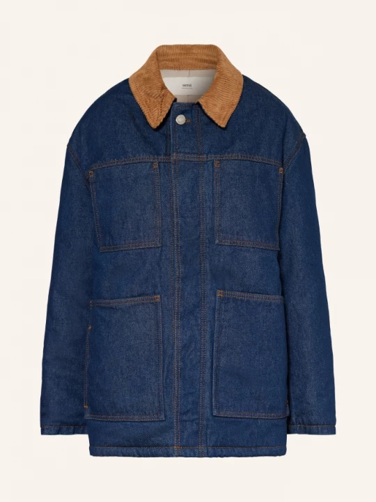 Obrázek produktu Ami Paris Oversized Džínová Bunda modrá / koňaková
