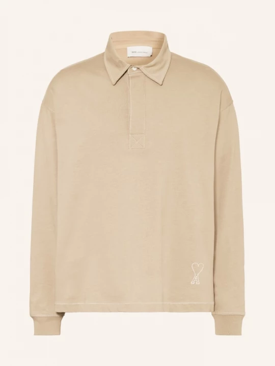 Obrázek produktu Ami Paris Polo Tričko Z Džerzeje, Oversized Střih béžová