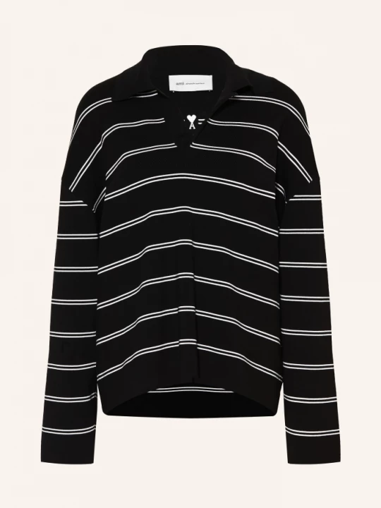Obrázek produktu Ami Paris Polokošile V Oversized Střihu černá / bílá