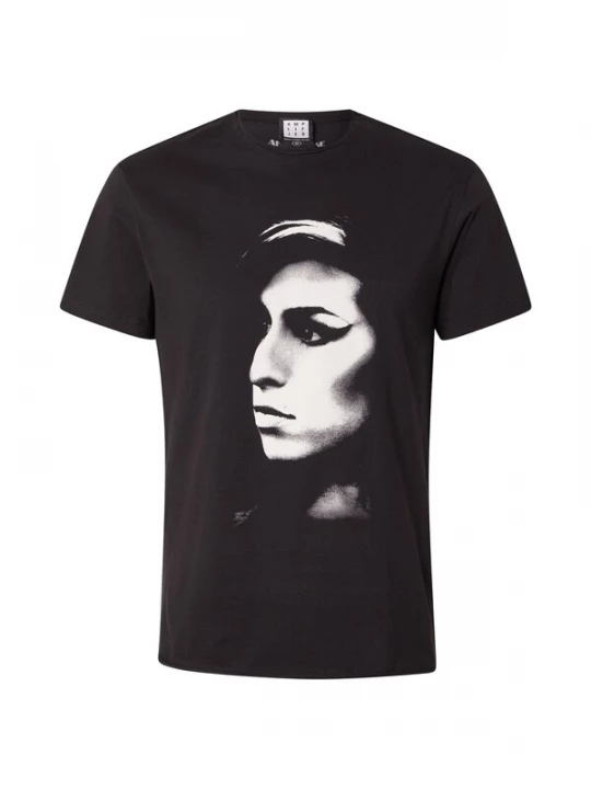 Obrázek produktu AMPLIFIED Tričko 'AMY WINEHOUSE' šedá / černá / bílá