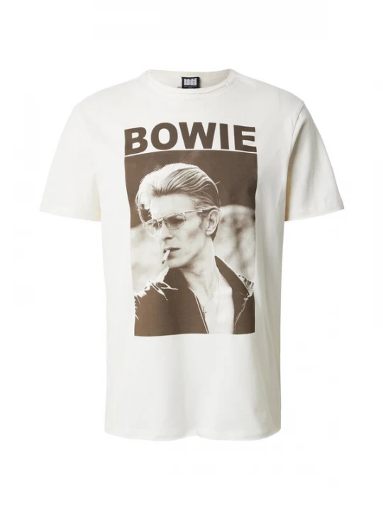 Obrázek produktu AMPLIFIED Tričko 'DAVID BOWIE - CIGARETTE' tmavě hnědá / offwhite