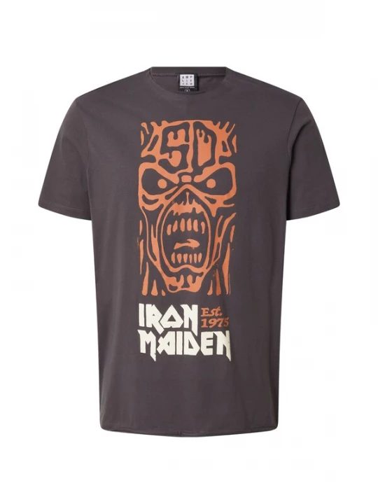 Obrázek produktu AMPLIFIED Tričko 'IRON MAIDEN 50TH' antracitová / mandarinkoná / bílá