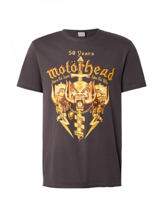 Obrázek produktu AMPLIFIED Tričko 'MOTORHEAD - GOLD CREST 50TH' hnědá / žlutá / tmavě žlutá / antracitová