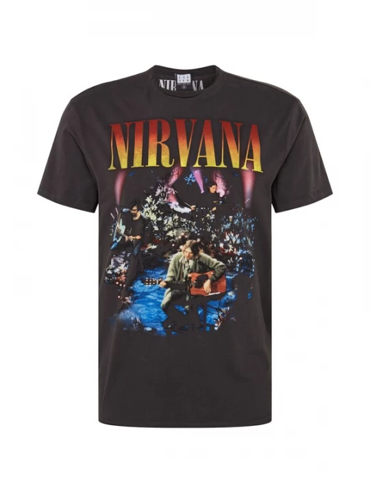 Obrázek produktu AMPLIFIED Tričko 'NIRVANA LIVE IN NEW YORK'  tmavě šedá / mix barev