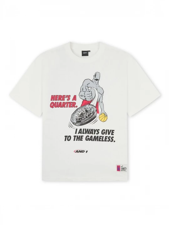 Obrázek produktu AND1 Oversized tričko 'Gameless Trash Talk' šedá / červená / černá / bílá