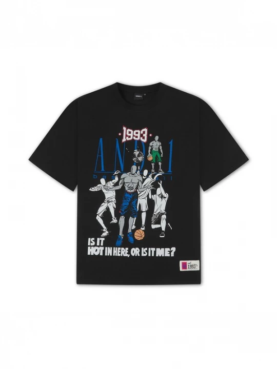 Obrázek produktu AND1 Oversized tričko modrá / šedá / černá / bílá
