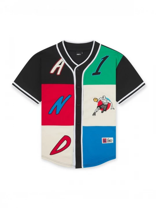 Obrázek produktu AND1 Tričko azurová / světle zelená / jasně červená / černá