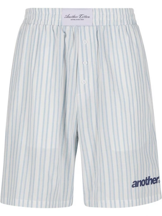 Obrázek produktu Another Cotton Lab Kalhoty námořnická modř / světlemodrá / bílá