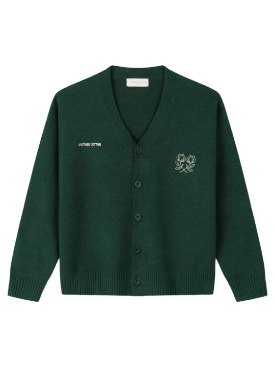 Obrázek produktu Another Cotton Lab Kardigan 'Another' zelená / tmavě zelená