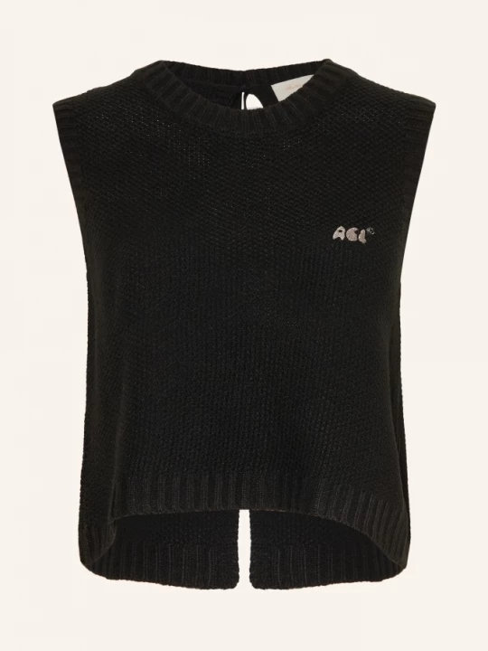 Obrázek produktu Another Cotton Lab Krátký Pletený Top černá
