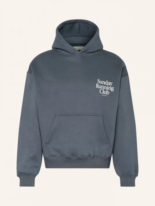 Obrázek produktu Another Cotton Lab Oversized Mikina S Kapucí černošedá / bílá