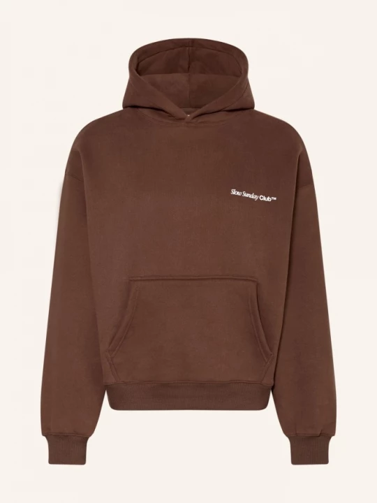 Obrázek produktu Another Cotton Lab Oversized Mikina S Kapucí hnědá / bílá