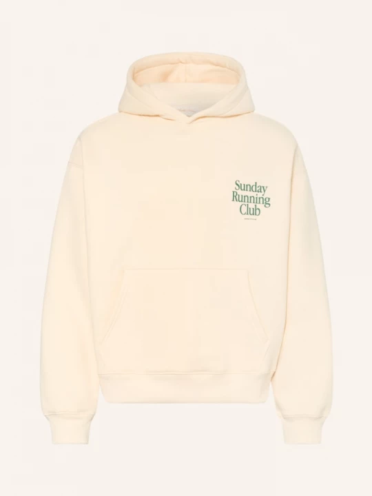 Obrázek produktu Another Cotton Lab Oversized Mikina S Kapucí krémová / tmavě zelená