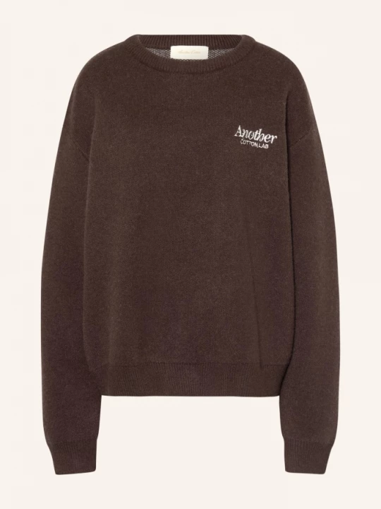 Obrázek produktu Another Cotton Lab Oversized Svetry Wine & Vibe tmavě hnědá