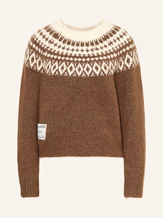 Obrázek produktu Another Cotton Lab Svetr hnědá / krémová