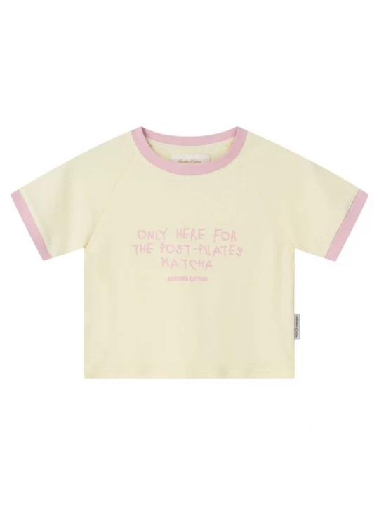 Obrázek produktu Another Cotton Lab Tričko 'Post Pilates' starorůžová / barva vaječné skořápky