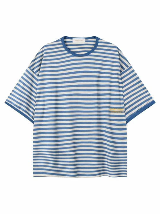 Obrázek produktu Another Cotton Lab Tričko tmavě modrá / žlutá / bílá