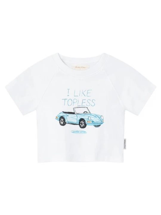 Obrázek produktu Another Cotton Lab Tričko 'Topless' světlemodrá / černá / bílá