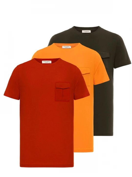Obrázek produktu Anou Anou Tričko  tmavě zelená / oranžová / krvavě červená