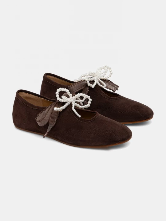 Obrázek produktu Answear.LAB baleríny semišové Answear Lab hnědá