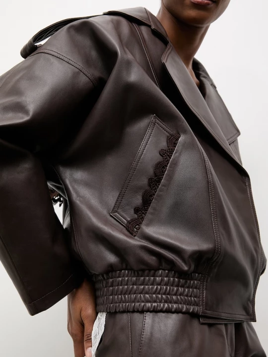 Obrázek produktu Answear.LAB Dámská kožená bunda Answear.LAB LOTTIE Answear Lab hnědá