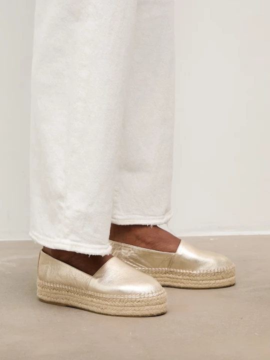 Obrázek produktu Answear.LAB espadrily na platformě dámské kožené Answear Lab zlatá