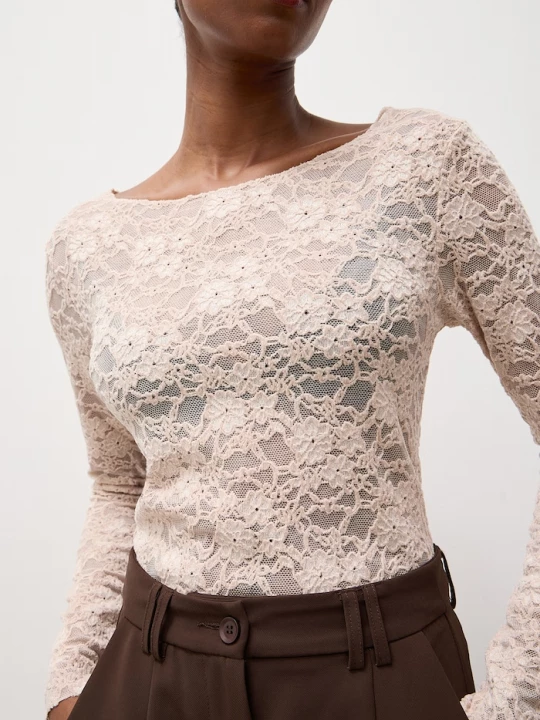 Obrázek produktu Answear.LAB halenka dámská krajková Answear Lab béžová