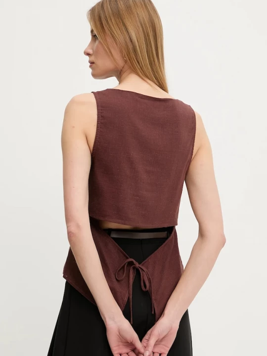 Obrázek produktu Answear.LAB Lněná halenka Answear.LAB Answear Lab hnědá