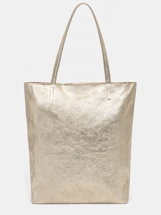 Obrázek produktu Answear.LAB nákupní taška dámská kožená Answear Lab zlatá