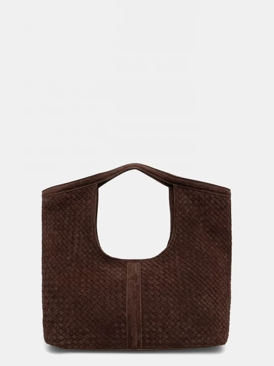 Obrázek produktu Answear.LAB nákupní taška dámská z imitace semiše Answear Lab hnědá