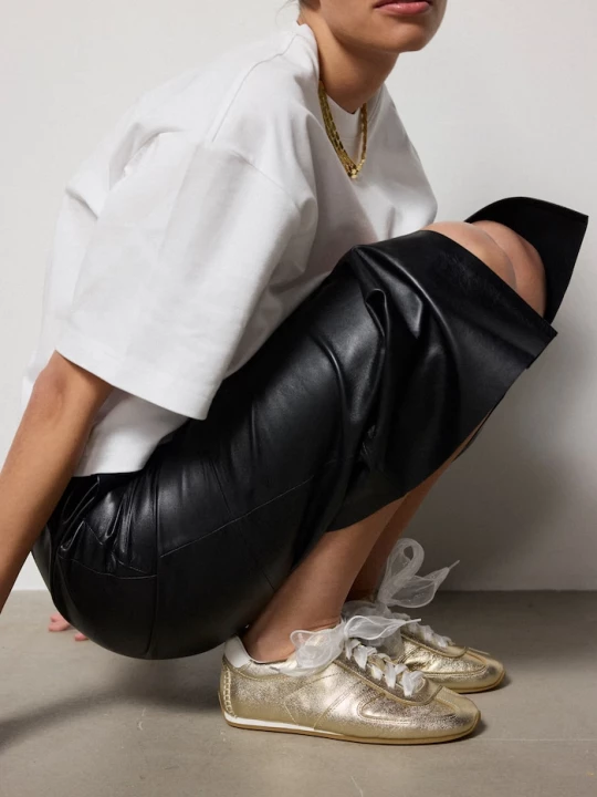 Obrázek produktu Answear.LAB sneakers boty kožené Answear Lab zlatá